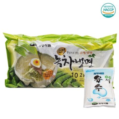 사골육수 녹차냉면/10인분 (녹차면2kg+사골육수10팩)