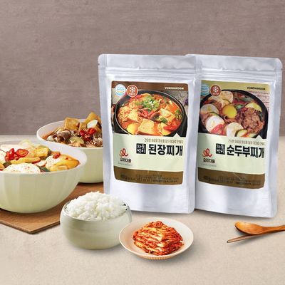 차돌박이 된장찌개 460g+차돌박이 순두부찌개 460g