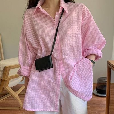 이쁘다요 은창 잠바 셔츠 블라우스 남방 우드 아우터 상의 캐쥬얼 점퍼 클라 긴팔 스트라이프(WFLPY3Q)