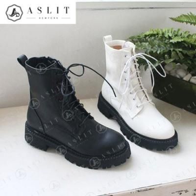 [애슬릿]여자 레이스업 블랙 데일리 워커 부츠