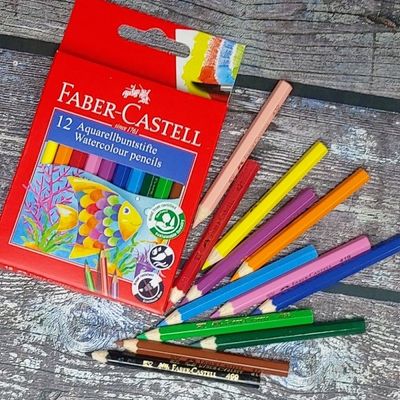 파버카스텔 미니 지관 12색 수채색연필 114412 1개