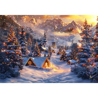 눈 덮인 크리스마스 마을 직소퍼즐 1000피스