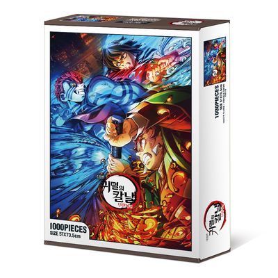 귀멸의 칼날 무한성편 키비주얼 직소퍼즐 1000피스