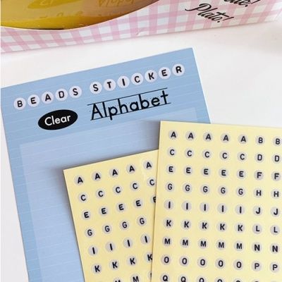 Beads Sticker 비즈스티커 - 알파벳(투명)