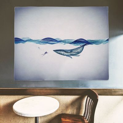 대형 패브릭 포스터 흰수염고래 M(WFIQBLJ)