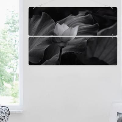 nl307-멀티아크릴액자_신비한흑백연꽃(2단대형)