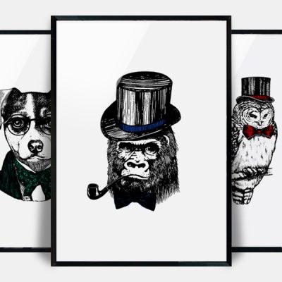 1828 London Zoo 런던주 포스터 - A2 A3 A4