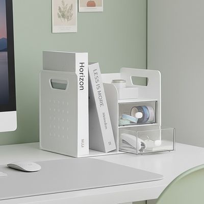 히키스 2단서랍 미니 책꽂이 오거나이저 BS20