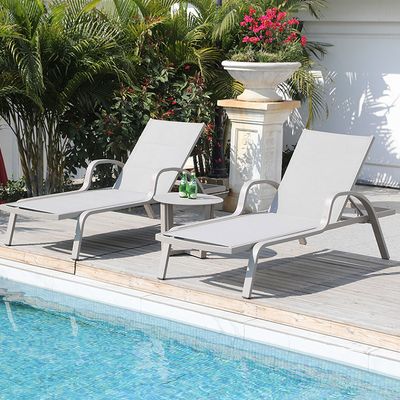 야외 리조트 수영장 접이식 선베드 리클라이너 체어