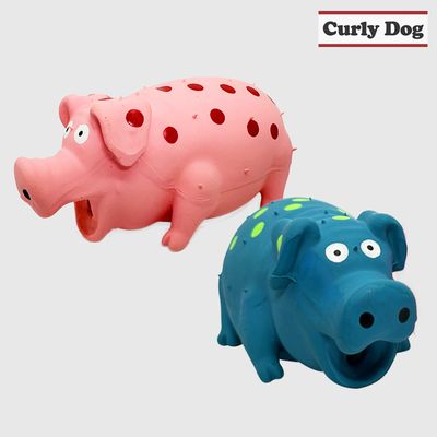 강아지 장난감 분리불안 해소 이갈이 돼지 삑삑이E