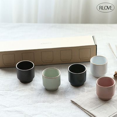 감성 헤이 도자기 소주잔 5P 선물세트 집들이 선물