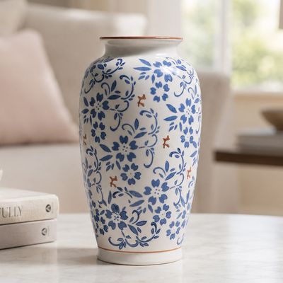 도자기 원형 화병 부티크 15x27cm 조화꽃 전용 꽃병