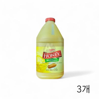 WL 모아하우스 허니 머스타드 드레싱 1.8Kg X 3개 훈제 치킨 머스터드소스 샐러드 드래싱(WFLQQ8N)