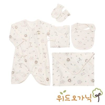 [위드오가닉] 오가닉 출산선물 5종세트 뉴동물