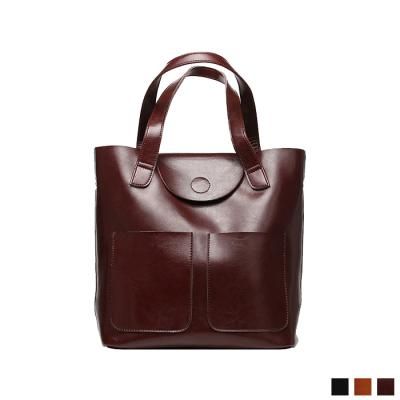 블랙낫씽 라벤스 포켓 소가죽 빅 숄더백