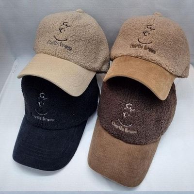 [애슬릿]여성 남성 자수 뽀글이 겨울 볼캡 야구 모자