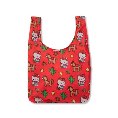 [바쿠백]휴대용 접이식 시장가방 Hello Kitty Western