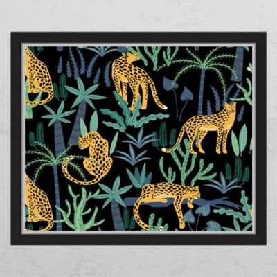 bc677-치타정글패턴4_창문그림액자