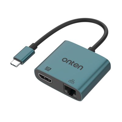 C타입 to HDMI 4K@60Hz 컨버터 RJ45 랜 100Mbps 젠더