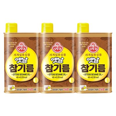 오뚜기 옛날 참기름 450ml 3개