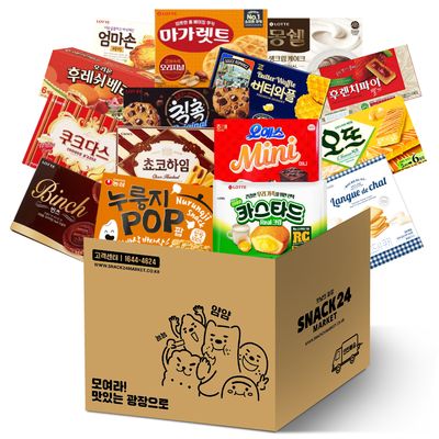 스낵24 탕비실 사무실 꽉꽉 대용량 박스과자세트 14P