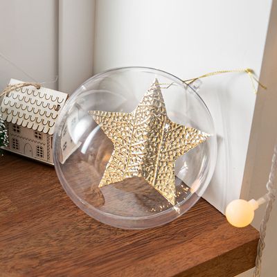 크리스마스 볼 장식 철재스타피쉬 벌룬볼 12cm 트리