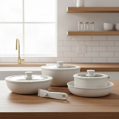 손잡이 탈부착 세라믹코팅 냄비 8종 set