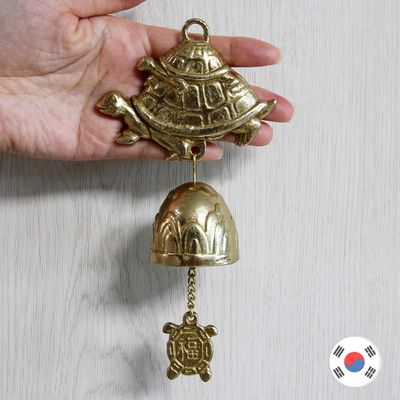 새끼업은 거북이 황동주물 현관문종 도어벨 HDB-1105