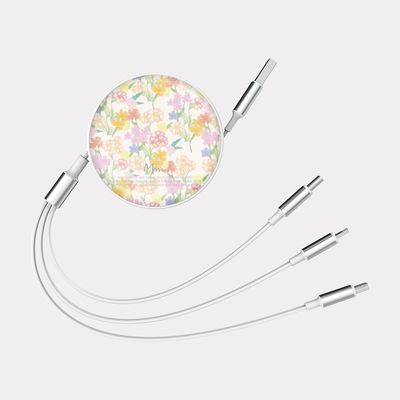 blooming aura 디자인 [릴 타입 충전 케이블]