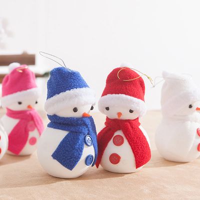 [1+1] 크리스마스 눈사람 인형 트리 장식 내츄럴 15cm
