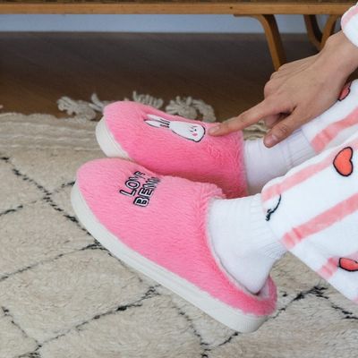루카랩 베니 극세사 털 슬리퍼