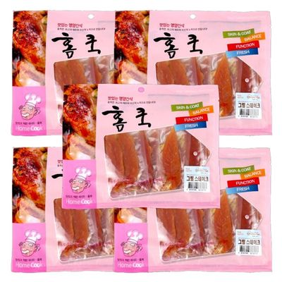강아지 홈쿡 육포 그릴 스테이크 400g 5P 져키 간식(WFLSD6O)