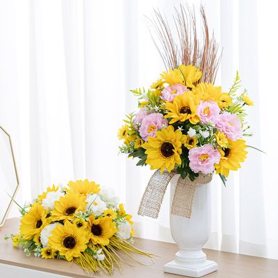 해바라기 조화 꽃다발 가을 향기 60cm 꽃 장식 소품