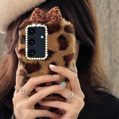 갤럭시 Z폴드 Z플립 6 5 4 3 레오파드 리본 털 케이스