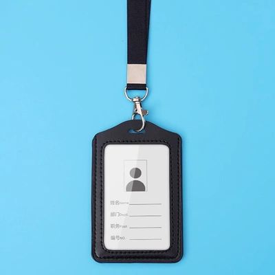 다용도 가죽 사원증 케이스 5개 세트 카드 홀더 출입증 목걸이(WFLOP5K)