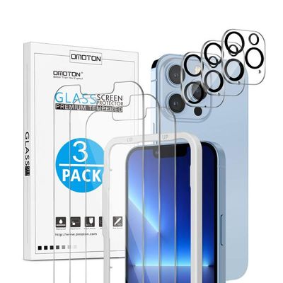 오모톤 아이폰13pro 액정 보호필름+카메라필름 6p Set