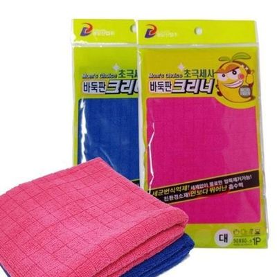 국산 바둑판 초극세사 대형 50x60cm 주방 생활 손걸레 행주 1P 포장(WFLP6CW)