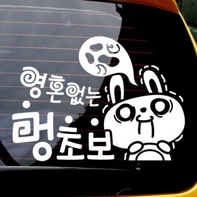 영혼없는 멍초보 [자동차스티커/초보운전스티커]