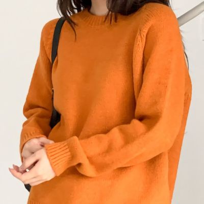 여성 도톰 루즈핏 기본 나그랑 니트