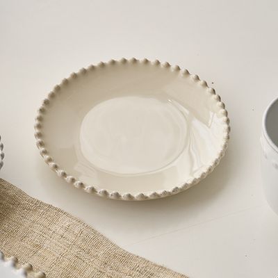 [코스타노바] 펄 크림 17cm 브래드접시