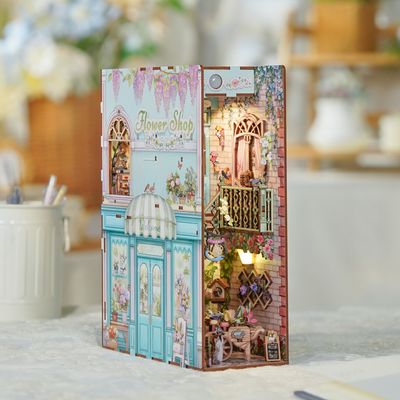 핸즈크라프트 DIY 미니어처 북엔드 북눅 플라워 샵