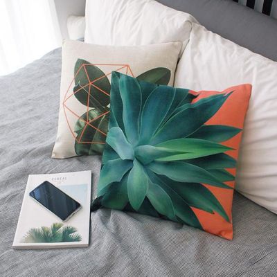 러프 소파 쿠션(솜포함) 45x45 보태니컬에세이 B 2P