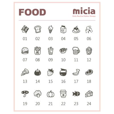 미시아 MICIA 다꾸 스탬프 (음식) 24종