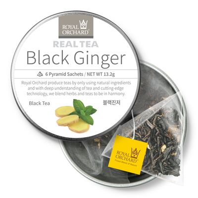 로얄오차드 블랙 진저 홍차 6티백 실버틴