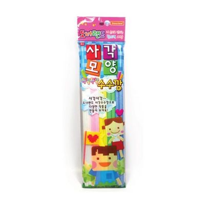도너랜드 1500 칼라공작 수수깡 사각모양 10개입