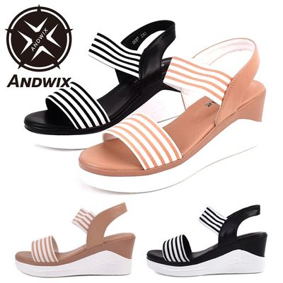 여성 여름 웨지힐 베이지 블랙 굽 7cm(WEBD9CE)