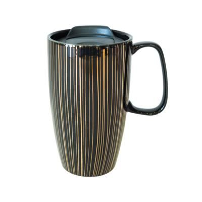 골드 스트라이프 세라믹 텀블러 500ml (그린)