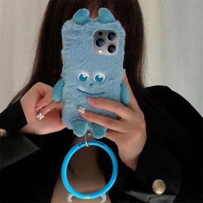 갤럭시 s22 s21 s20 블루 몬스터 고리 링 털 퍼케이스