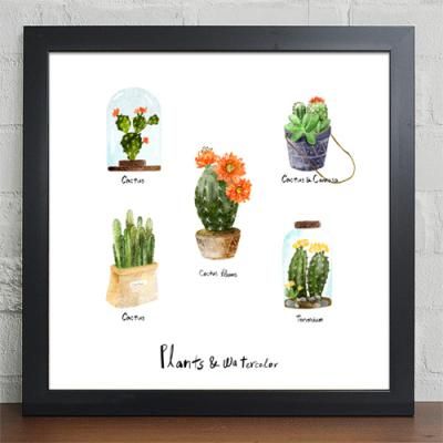 cw516-수채화정원_식물_인테리어액자