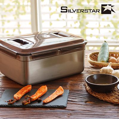 실버스타 다므니 304 직사각 9.5L 스텐김치통 핸디3호